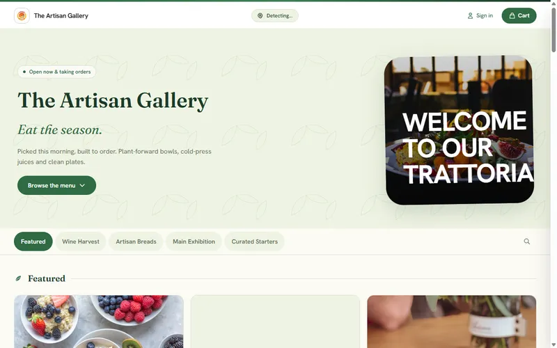 Cantina theme preview